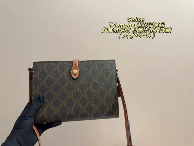 Celine Triomphe Monogram Canvas Clutch Bag — source photograph 1 of 3