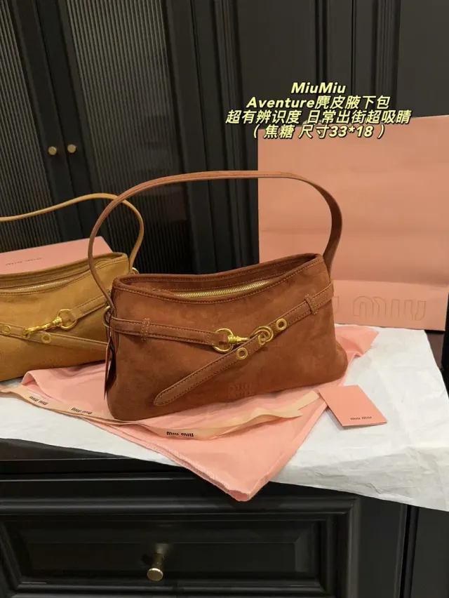 Miu Miu Aventure Suede Crossbody Bag — source photograph 1 of 3