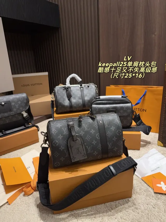 Louis Vuitton Keepall 25 Satchel Bag in Leather — source photograph 1 of 3