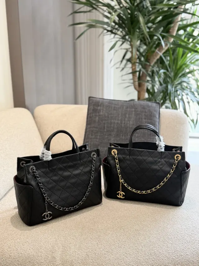 Chanel Quilted Tote Bag in Leather — 35 cm — source photograph 1 of 3