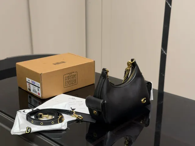 Coach Handbag in Leather — 22 × 13 cm — source photograph 1 of 3