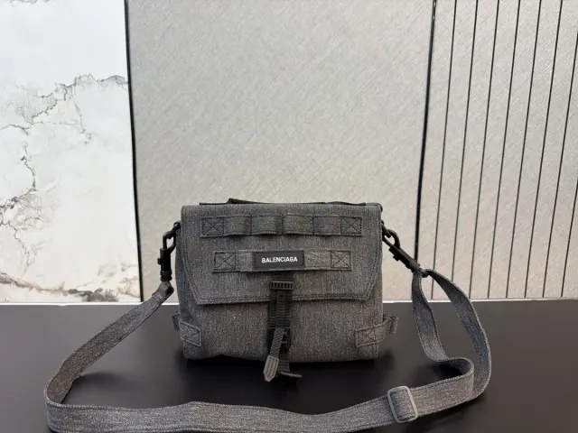 Balenciaga Flap Messenger Bag in Leather — 22 × 19 cm — source photograph 1 of 3