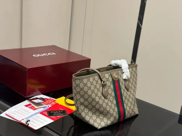 Gucci Canvas Tote Bag — 27 × 22 cm — source photograph 1 of 3