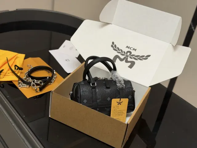 MCM Satchel Bag in Leather — 18 × 9.5 cm — source photograph 1 of 3
