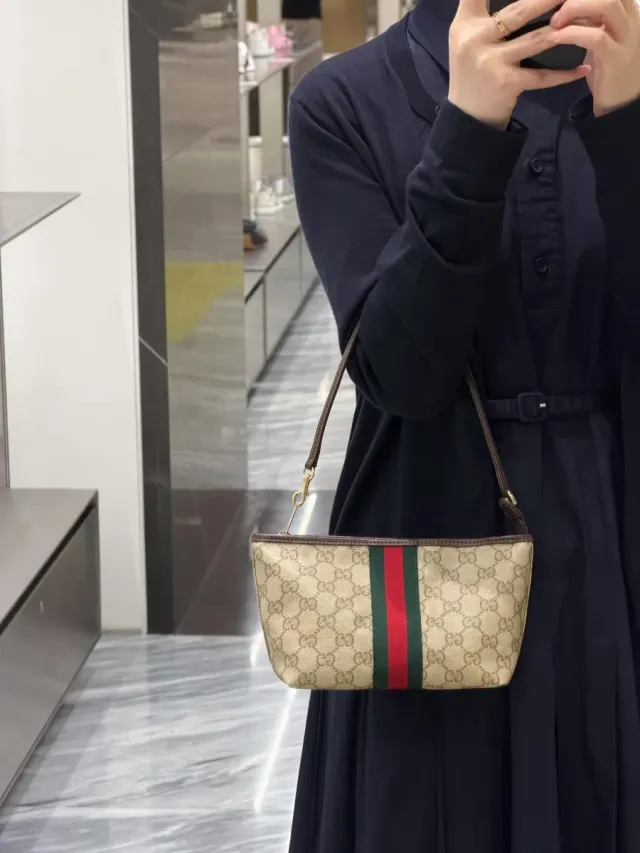 Gucci Monogram Canvas Crossbody Bag — source photograph 1 of 3