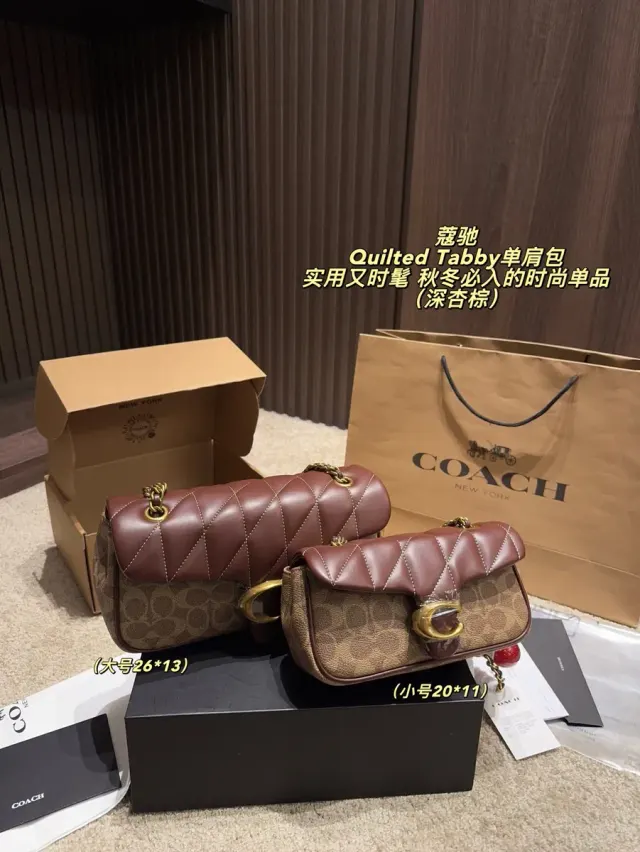 Coach Tabby Quilted Chain Shoulder Bag in Leather — source photograph 1 of 3