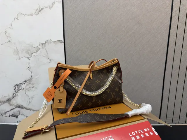 Louis Vuitton CarryAll Monogram Canvas Shoulder Bag — 27 × 16 cm — source photograph 1 of 3