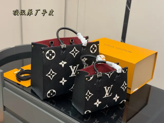 Louis Vuitton OnTheGo Tote Bag in Leather — 34 × 28 cm Options — source photograph 1 of 3