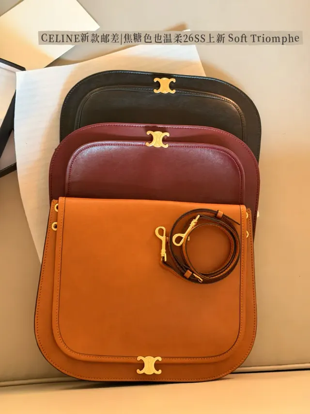 Celine Triomphe Messenger Bag in Leather — 32 × 25 cm — source photograph 1 of 3