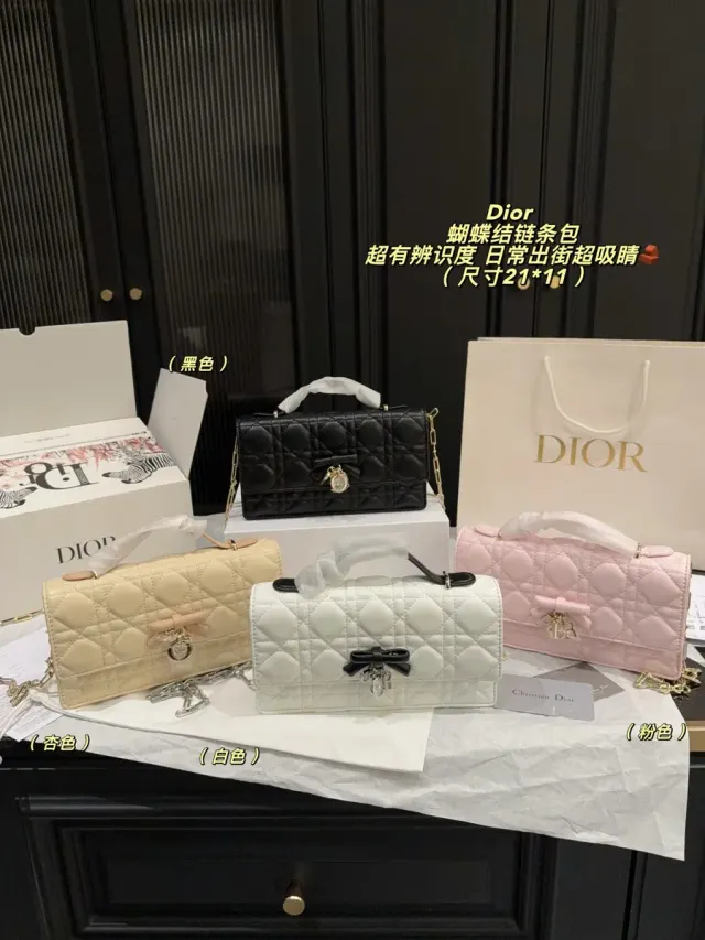 Dior Lady D-Joy Cannage Wallet on Chain in Leather — source photograph 1 of 3