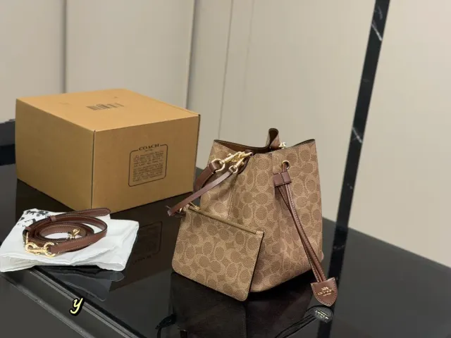 Coach Rowan Bucket Bag in Leather — 24 × 23 cm — source photograph 1 of 3