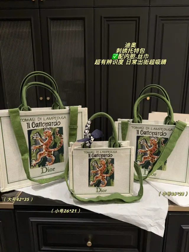 Dior Book Tote Embroidered Canvas Tote Bag — source photograph 1 of 3