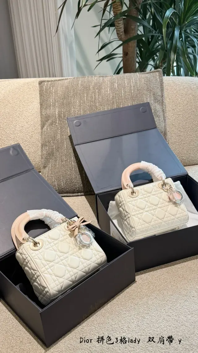 Dior Lady Dior Cannage Crossbody Bag in Leather — source photograph 1 of 3