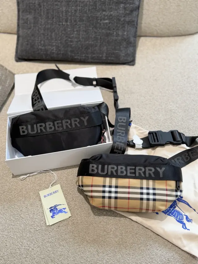 Burberry Check Nylon Belt Bag — 28 cm — source photograph 1 of 3