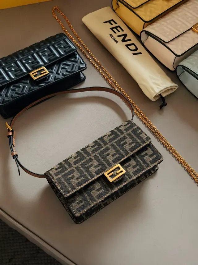 Fendi Wallet on Chain in Leather — 21 × 12 cm — source photograph 1 of 3