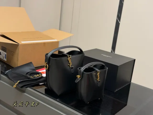 Saint Laurent Le 37 Bucket Bag in Leather — 16 × 20 cm Options — source photograph 1 of 3