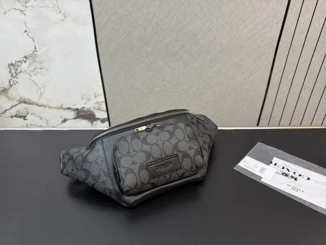 Coach Track Printed Belt Bag in Leather — 40 × 17 cm — source photograph 1 of 3