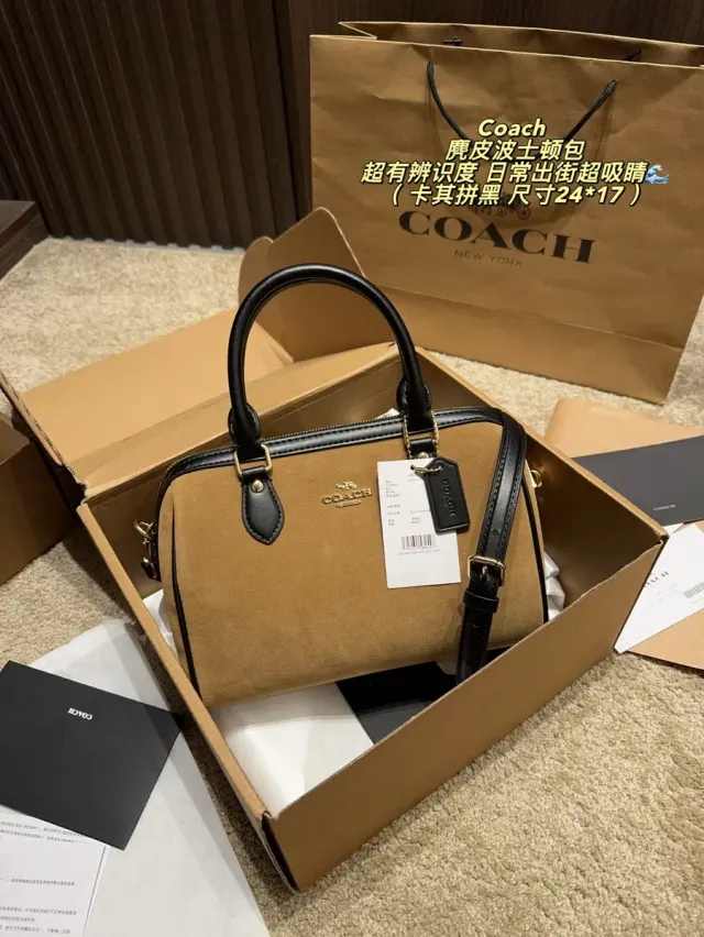 Coach Suede Satchel Bag — source photograph 1 of 3