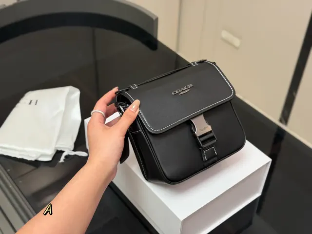 Coach Flap Camera Bag in Leather — 18 × 17 cm — source photograph 1 of 3