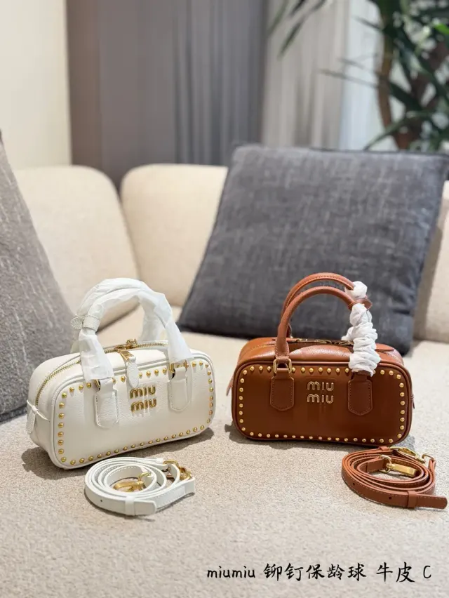 Miu Miu Studded Top-Handle Bag in Leather — source photograph 1 of 3