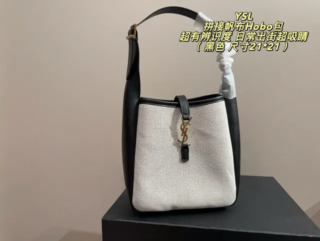 Saint Laurent Canvas Shoulder Bag — source photograph 1 of 3