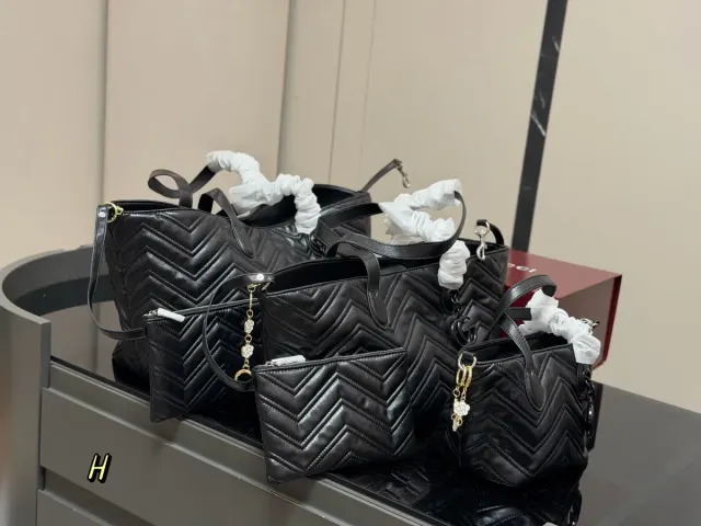 Gucci Quilted GG Tote Bag in Leather — 35 × 26 cm Options — source photograph 1 of 3