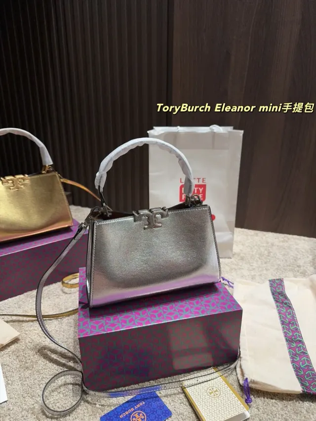 Tory Burch Eleanor Top-Handle Bag in Leather — source photograph 1 of 3
