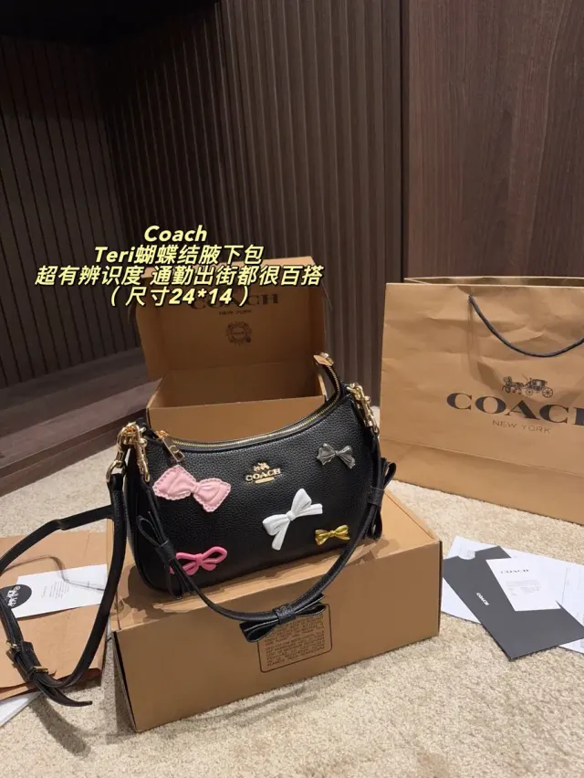 Coach Teri Bow Crossbody Bag in Leather — source photograph 1 of 3