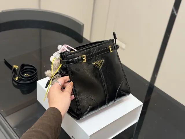 Prada Shoulder Bag in Leather — 20 × 19 cm — source photograph 1 of 3
