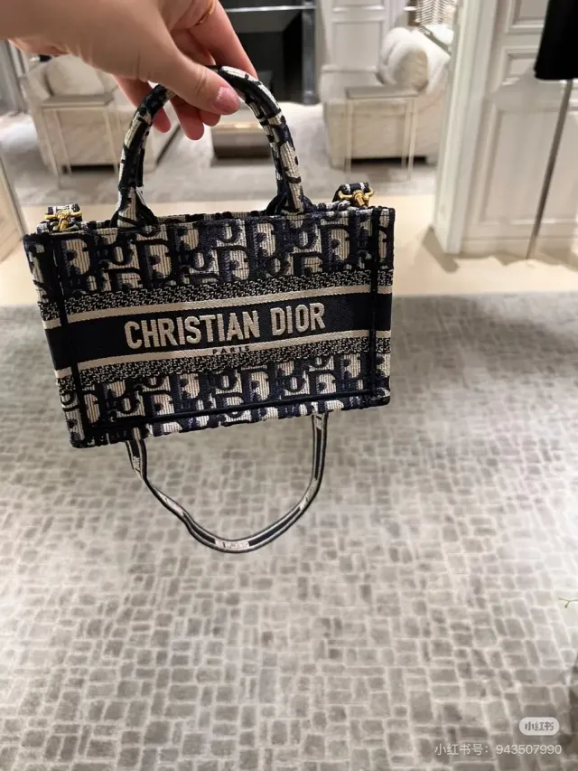 Dior Printed Tote Bag in Leather — source photograph 1 of 3