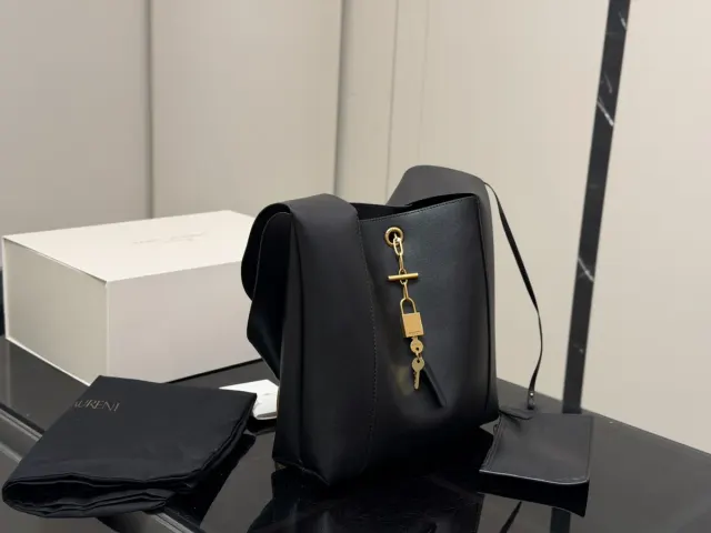 Saint Laurent Gaby Bucket Bag in Leather — 28 × 28 cm — source photograph 1 of 3