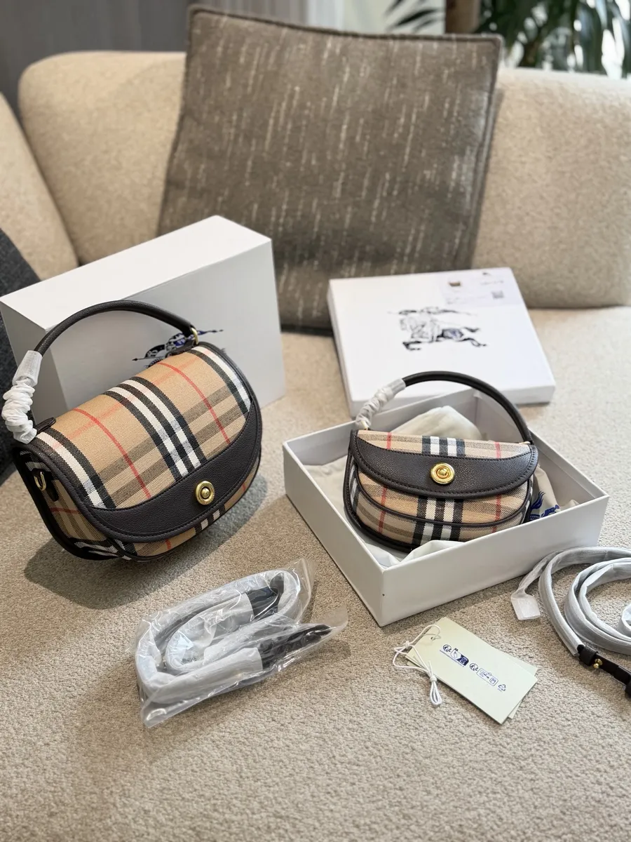Burberry Check Canvas Crossbody Bag - 16 cm Options — source photograph 1 of 3