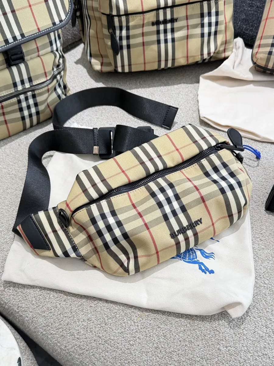 Burberry Check Embroidered Belt Bag - 28 cm — source photograph 1 of 3