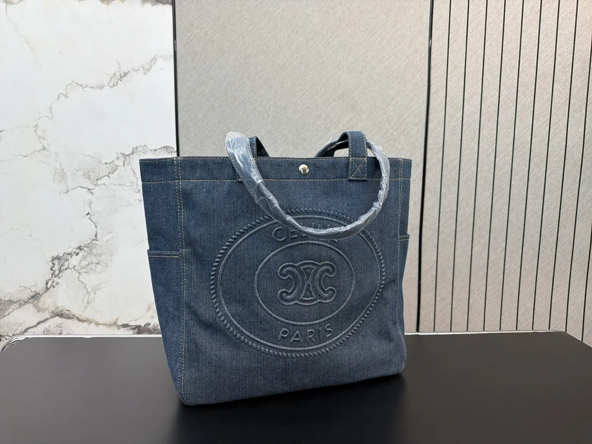 Celine Cabas Denim Tote Bag - 48 × 37 cm — source photograph 1 of 3