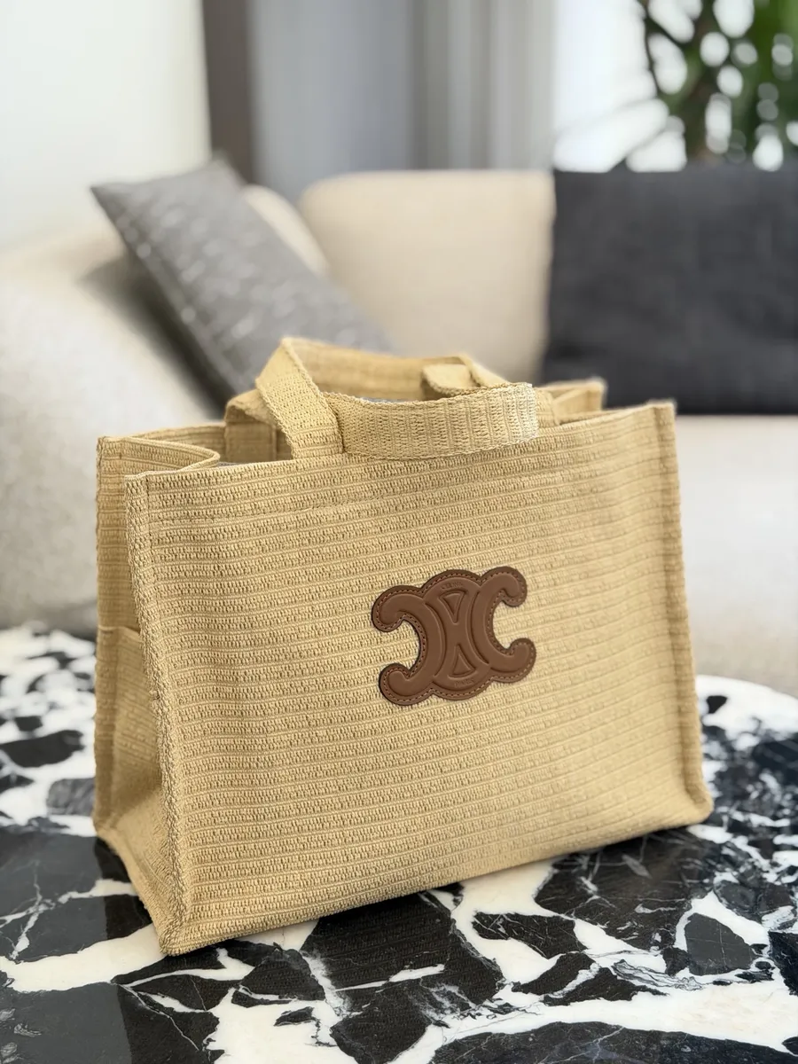 Celine Cabas Woven Raffia Style Tote Bag - 40 cm — source photograph 1 of 3
