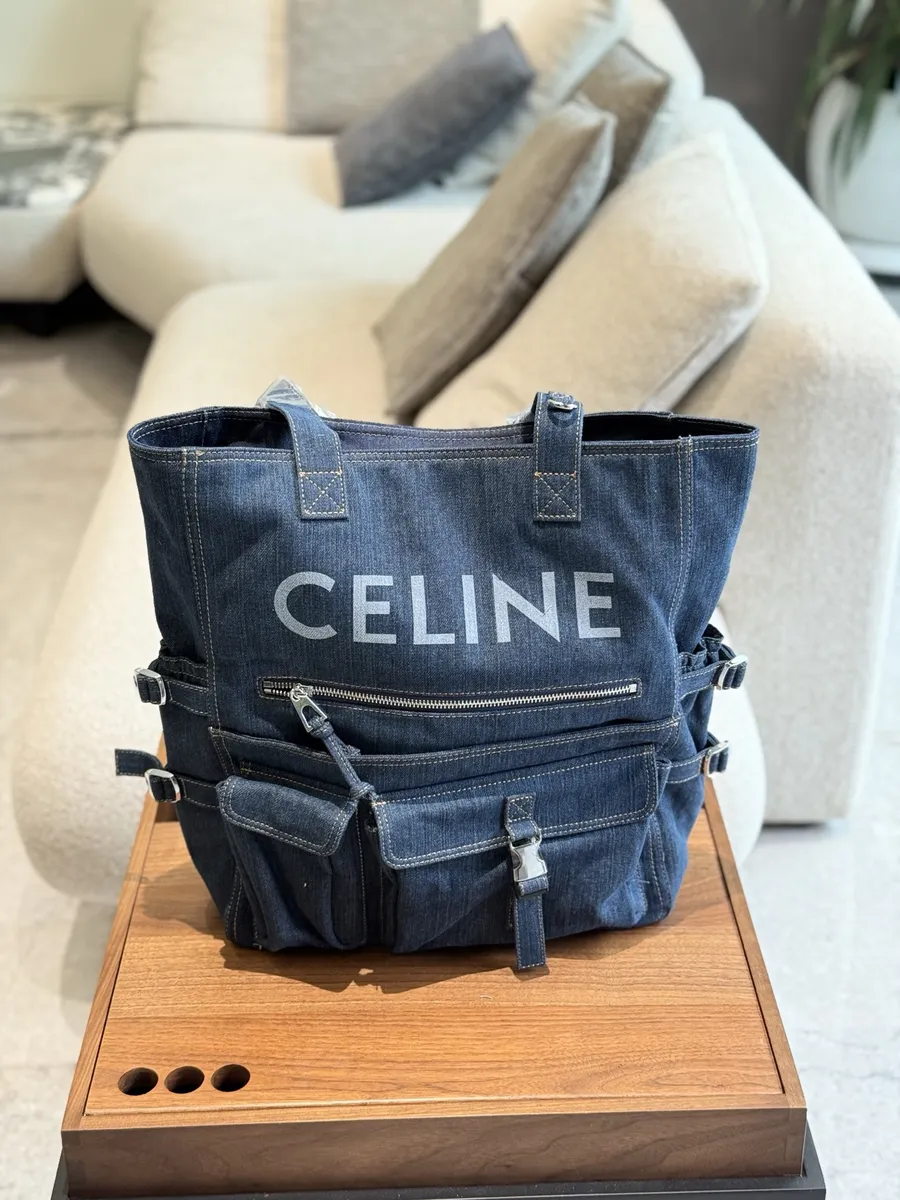 Celine Denim Canvas Tote Bag — source photograph 1 of 3