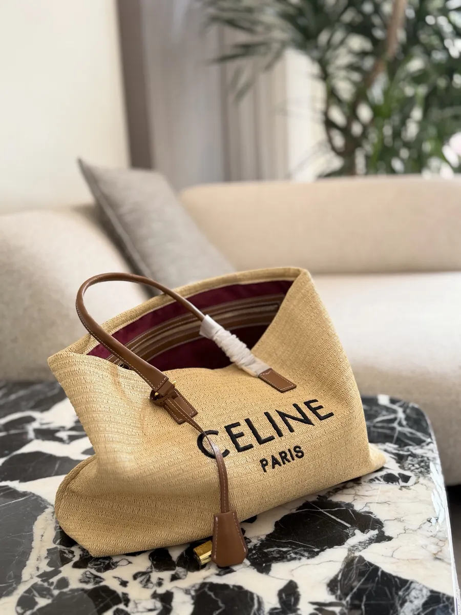 Celine Raffia Style Tote Bag - 37 × 31 cm — source photograph 1 of 3