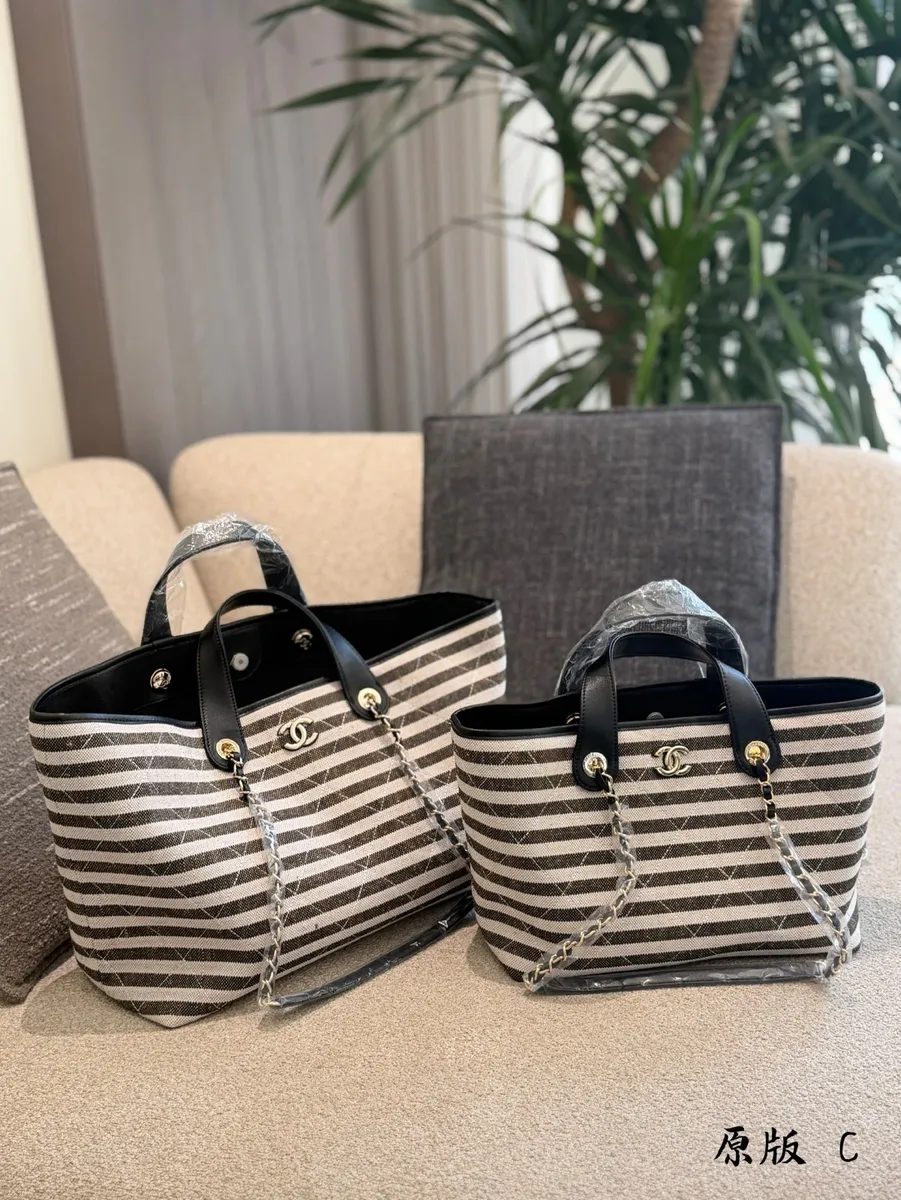 Chanel Canvas Chain Tote Bag - 37 × 27 cm Options — source photograph 1 of 3