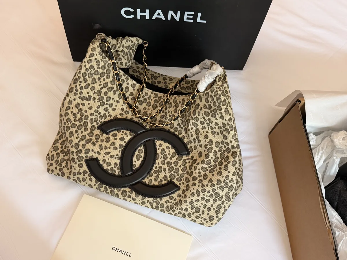 Chanel Coco Beach Denim Quilted Handbag - 44 × 28 cm — source photograph 1 of 3