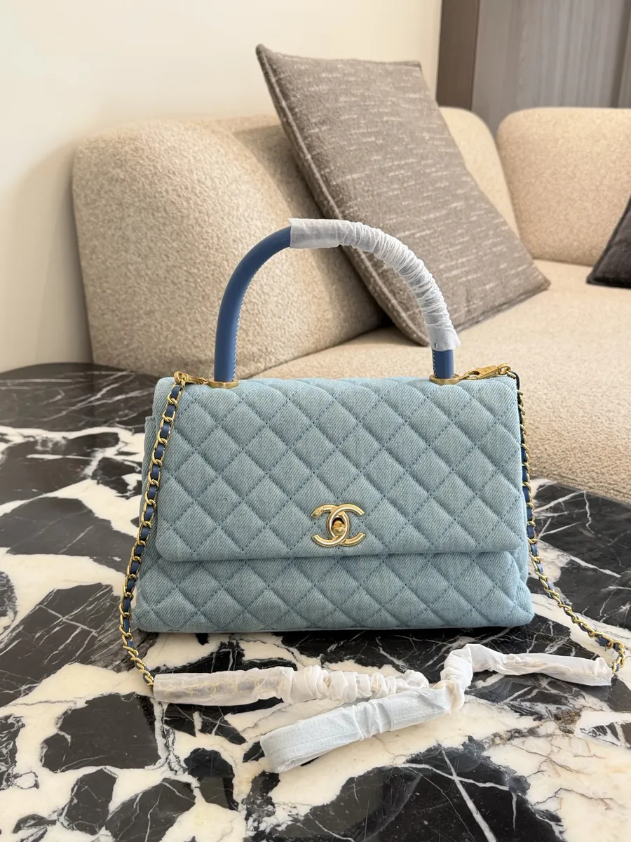 Chanel Coco Handle Denim Chain Handbag — source photograph 1 of 3