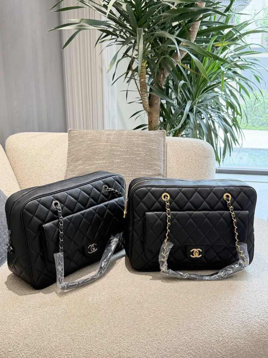 Chanel Quilted Check Satchel Bag - 40 cm — source photograph 1 of 3