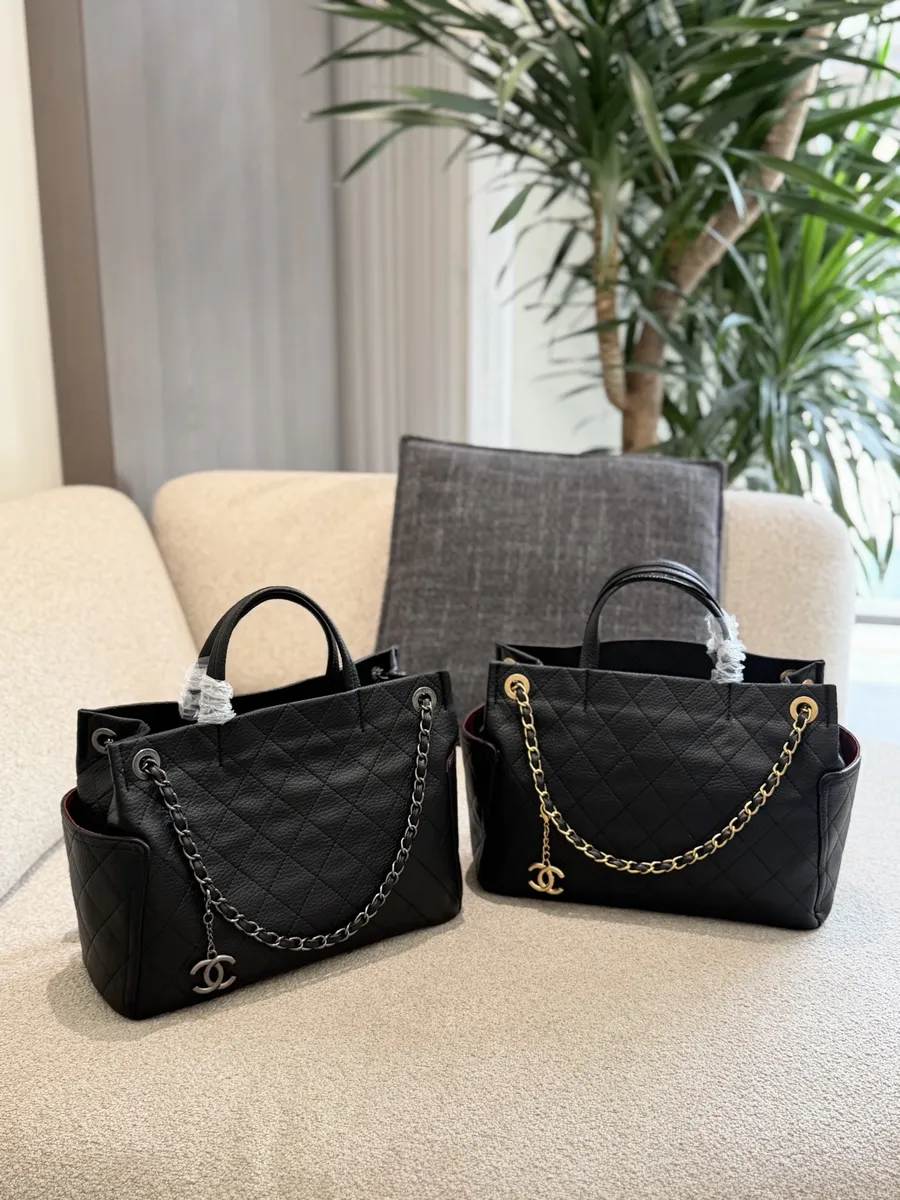 Chanel Quilted Check Tote Bag - 35 cm — source photograph 1 of 3