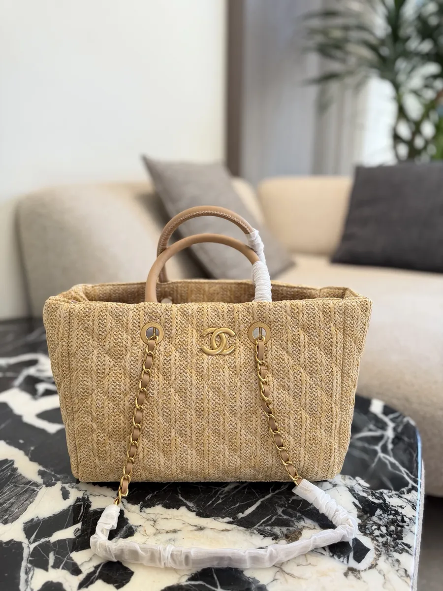 Chanel Quilted Woven Tote Bag — source photograph 1 of 3