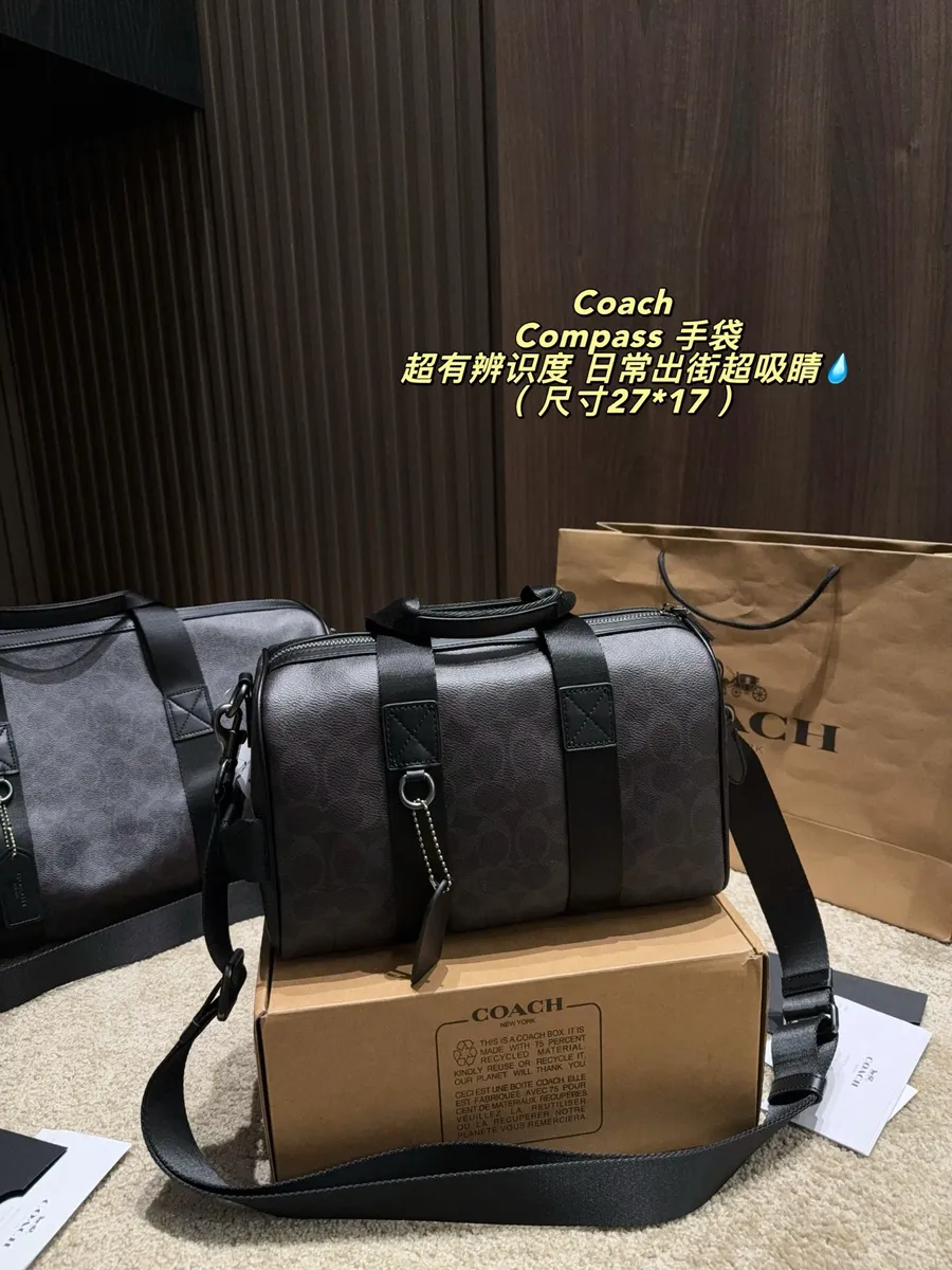 Coach Canvas Monogram Satchel Bag — source photograph 1 of 3