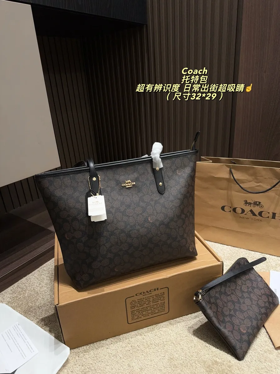 Coach Canvas Monogram Tote Bag — source photograph 1 of 3