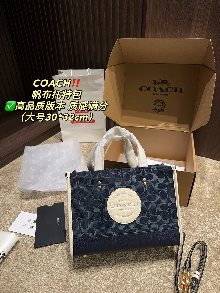 Coach Canvas Tote Bag — source photograph 1 of 3