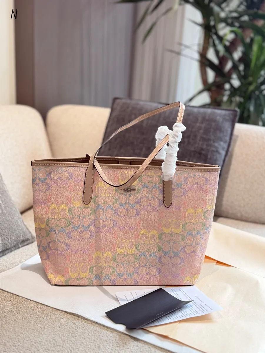 Coach City Canvas Monogram Tote Bag — source photograph 1 of 3