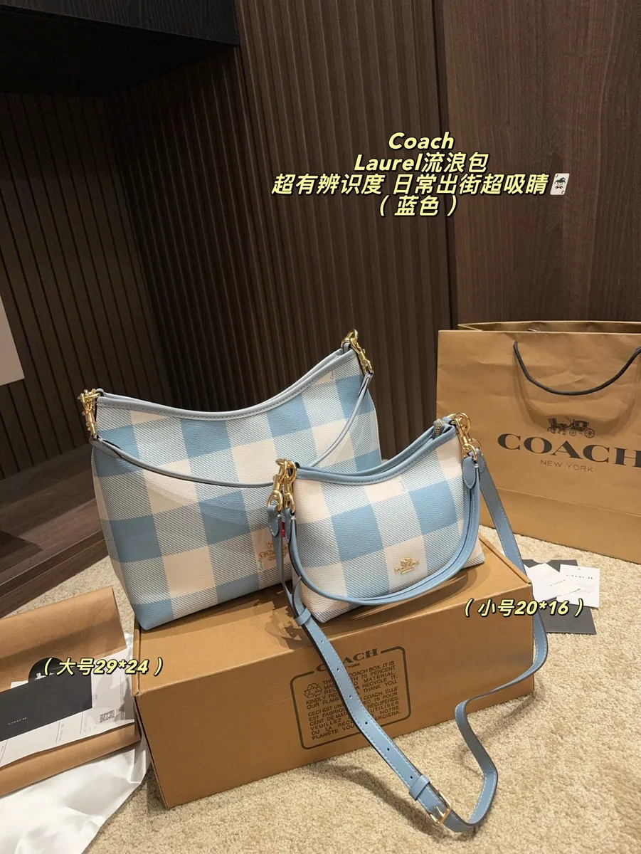 Coach Laurel Check Canvas Crossbody Bag — source photograph 1 of 3