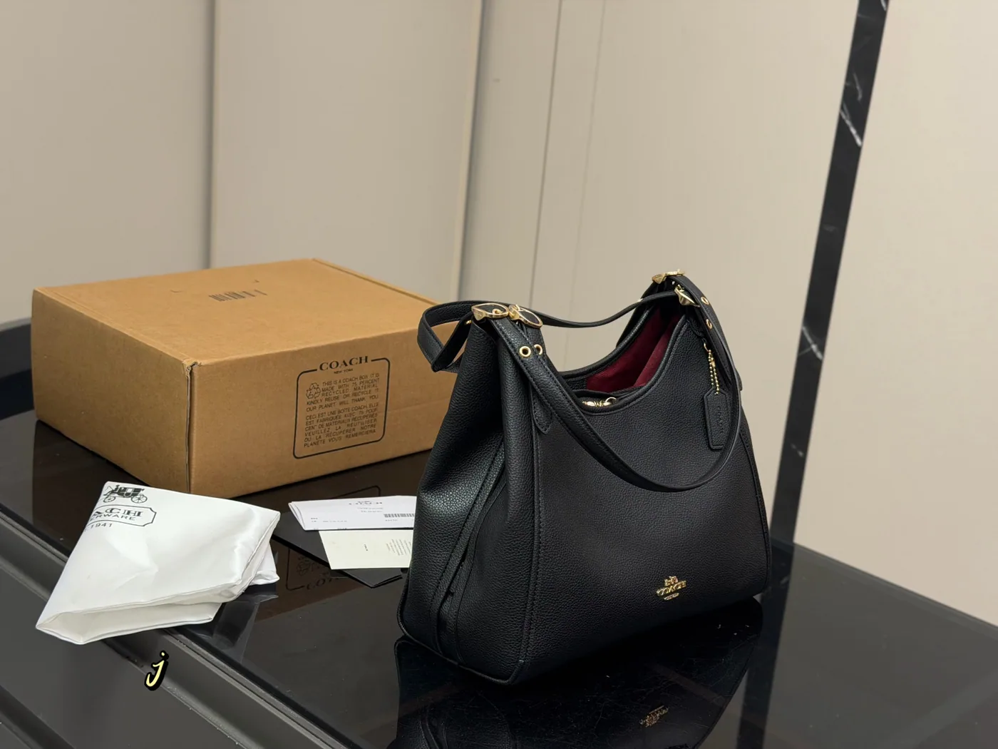 Coach Lori Shoulder Bag, black — full shoulder bag