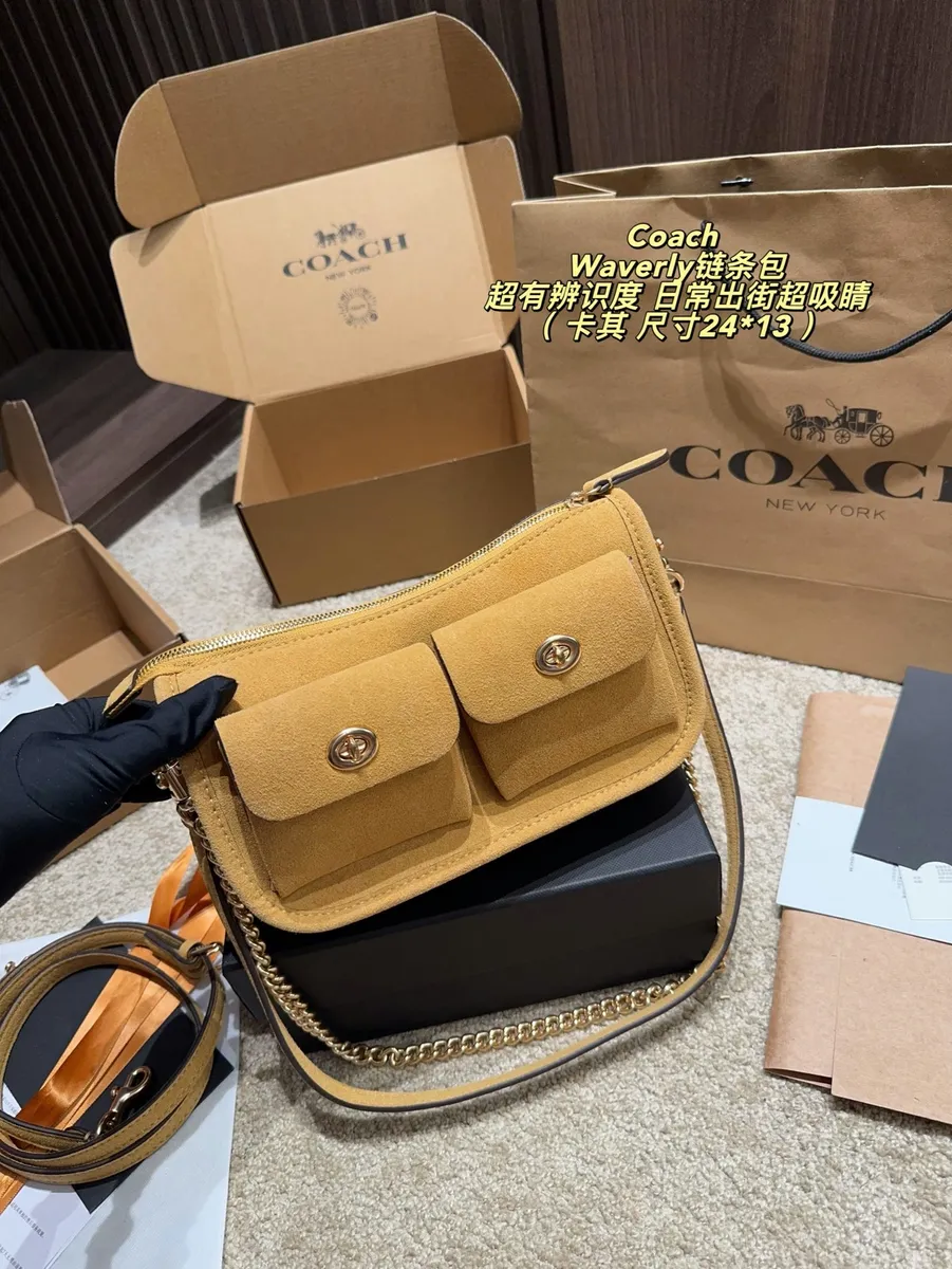 Coach Suede Chain Handbag — source photograph 1 of 3